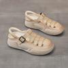 Hollow Bag Head Sandals Women's Summer New Casual Hole Shoes Leather Retro Woven Breathable Flat-bottomed Soft Single Shoes