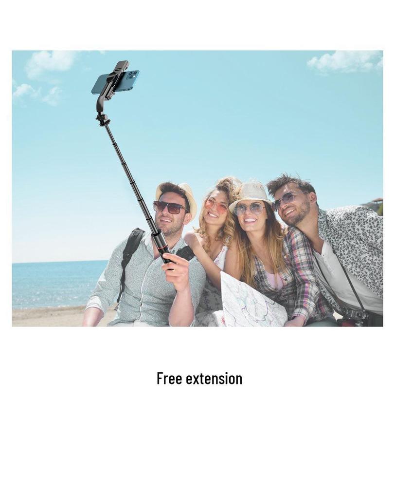 L12 Bluetooth Selfie Stick & Desktop Stand: Extendable Beauty Camera Tripod for Live Streaming