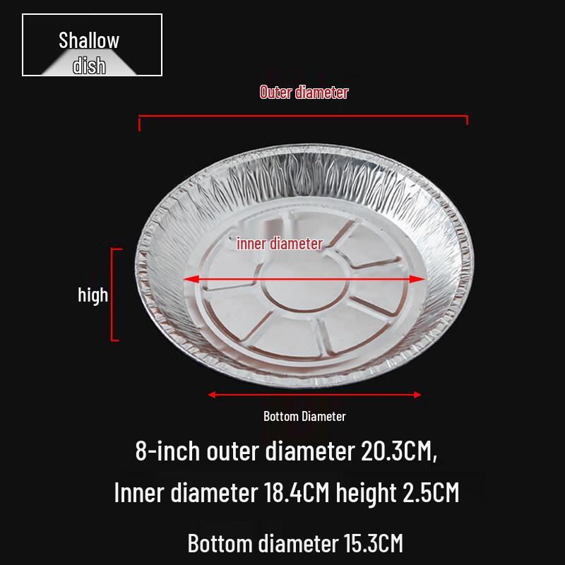

Kashicong Round Aluminum Foil Containers for BBQ & Picnic 8-inch