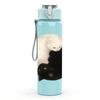 1PC Yin Yang Black White Cat 750ml Color Plastic Sports Water Bottle Leakproof Flip Straw Lid Suitable for Sports Office Home Use