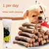 Dog Bone Molar Stick Pet Snack Puppy Leather Cowhide Teeth Clean Stick Oral Hygiene Toy Snack Food Treats Chews for Puppy Adult