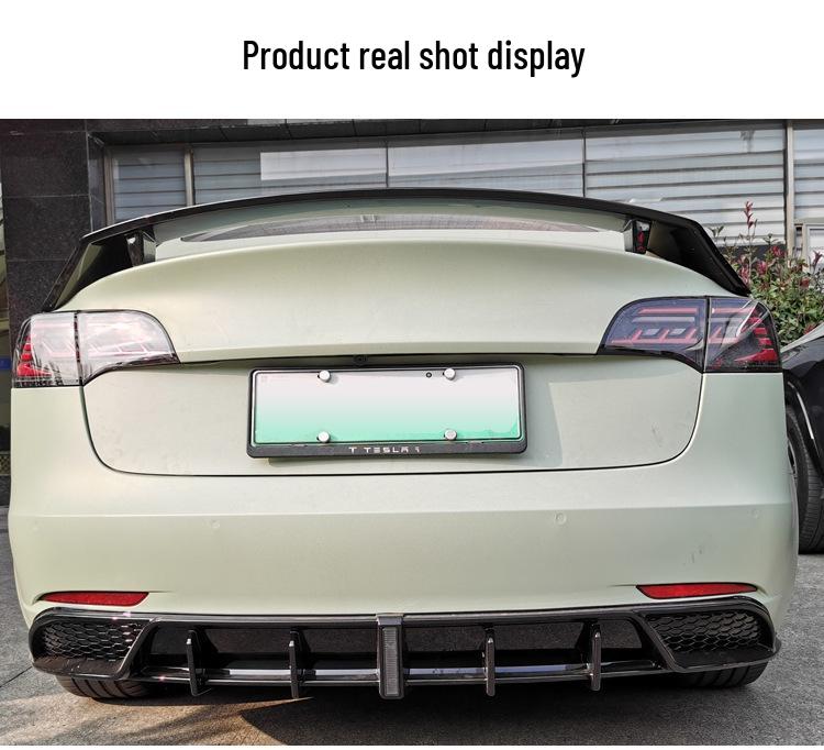 Tesla Model 3 Sport Body Kit: Rear Diffuser & Spoiler for a Modified Exterior Trim