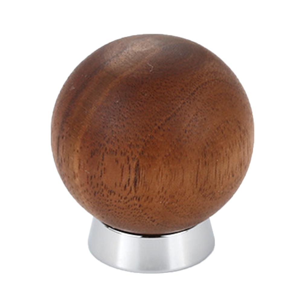 

8192 25mm Round Ball Walnut Wood Brass Cabinet Wardrobe Door Handle French Style Drawer Pull Knob C