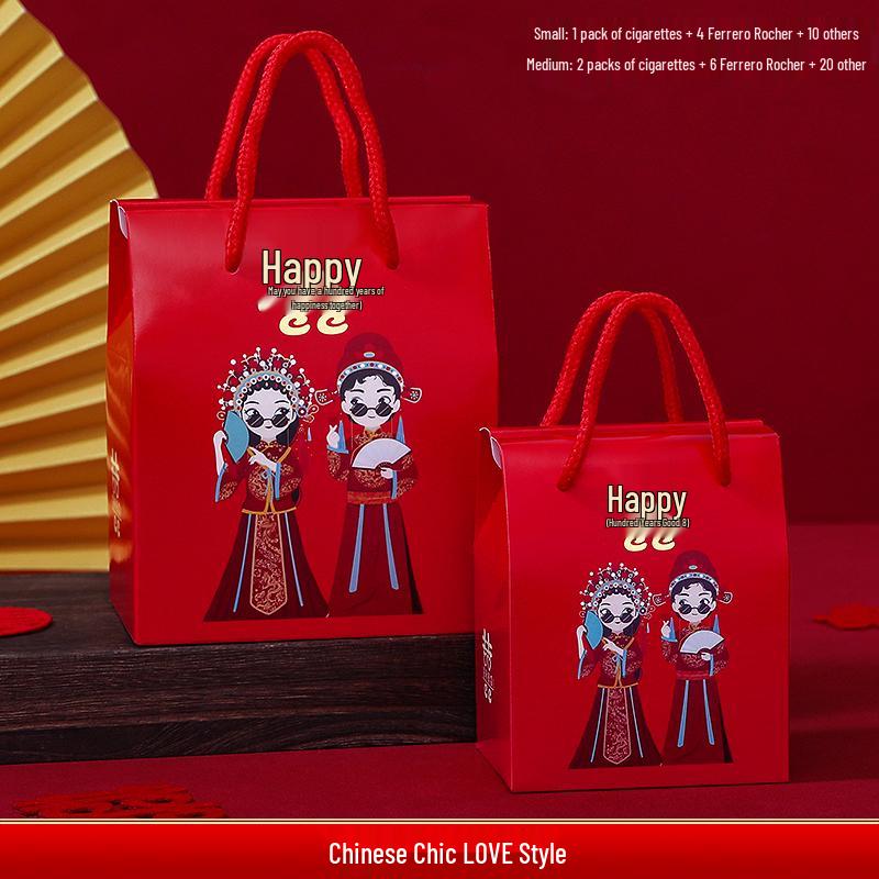 Wedding Gift Box and Candy Bag Set
