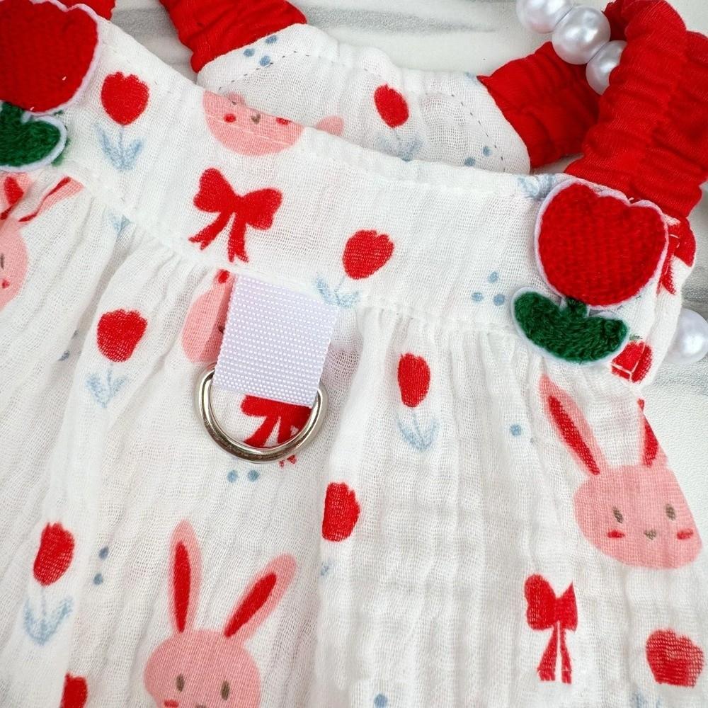 Cotton Dog Suspenders Dress Thin Breathable Summer Cat Clothes Puppy Princess Skirt Spring