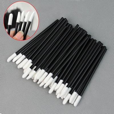50 Stück Einweg-Lippenpinsel, Wimpern-Make-up-Pinsel, Wimpernverlängerung, Mascara-Applikator, Lippenstift-Zauberstäbe, Set für kosmetische Make-up-Tools