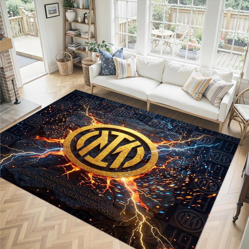 Borussia Dortmund Design Crystal Velvet Carpet Cozy Non?Slip Printed Rug For Bedroom Living Room Entrance