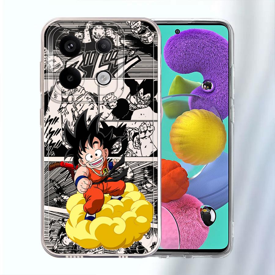 

Soft Phone Cover Case for Xiaomi Redmi Note 14 Pro Plus 12 14C 13C 10S 9 10 12S 11 Note 13 11S A4 Anime Dragon Ball Cute Redmi Note 13 Pro 5G