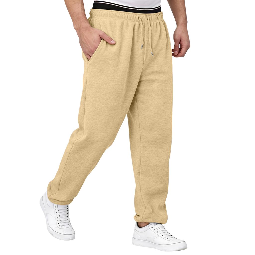 Men's Drawstring Trendy Loose Casual Sports Straight Leg Trousers