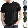 Men'S Short Sleeved Men'S T-Shirt Fashion Casual Color Matching T-Shirt