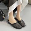 Fashion Big Size 43 Fashion Weave Women Flats With Shoes Shallow Slingback Footwear Round Toe Ladies Flats Shoes Female Sandals