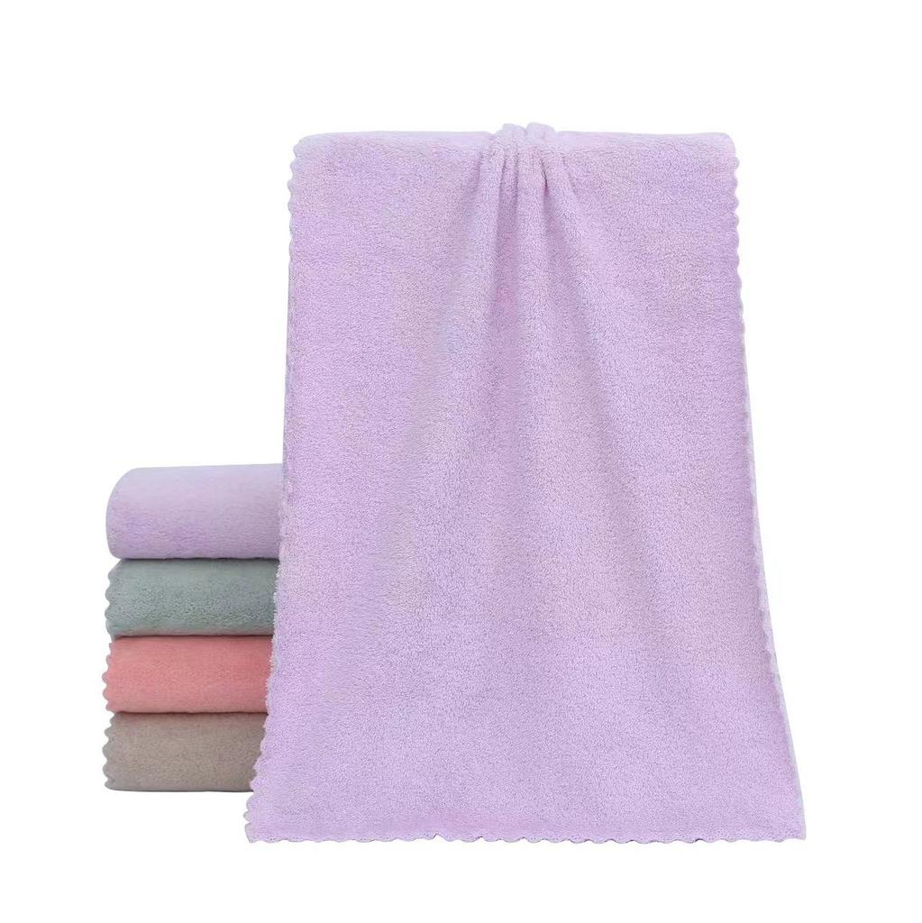 Coral Velvet Square Towel Absorb Water and Rapid Drying Edge Cut Towel Cleaning Rag Thickened Plush and Unwollen Baby Face Wash Towel