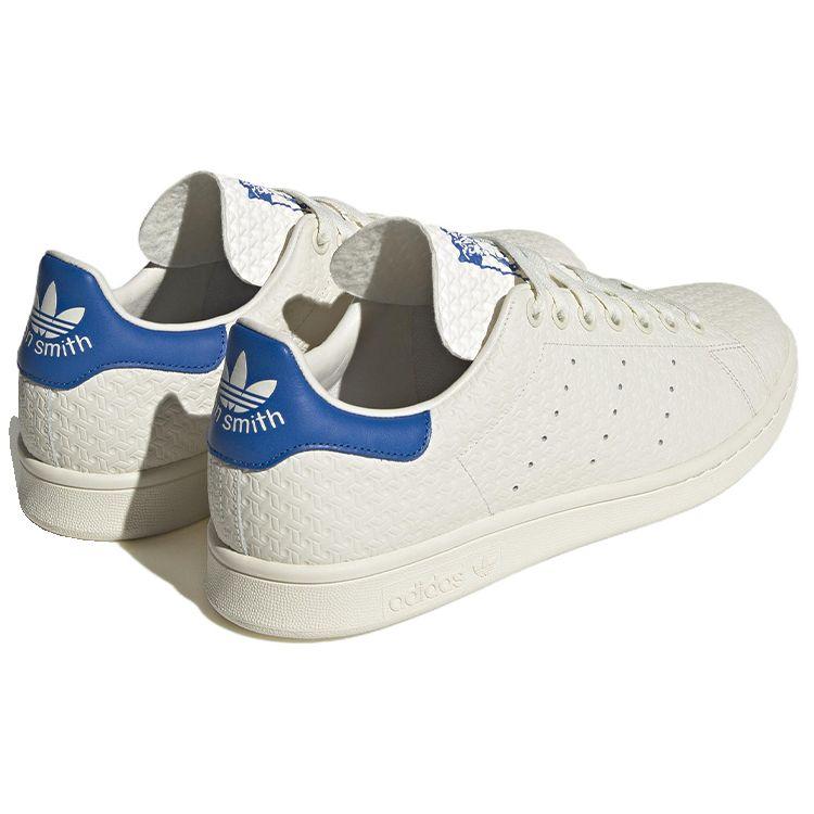 Adidas Stan Smith Debossed Geometric Print Unisex Sneakers White Cloud-White Blue-Bird HQ6747