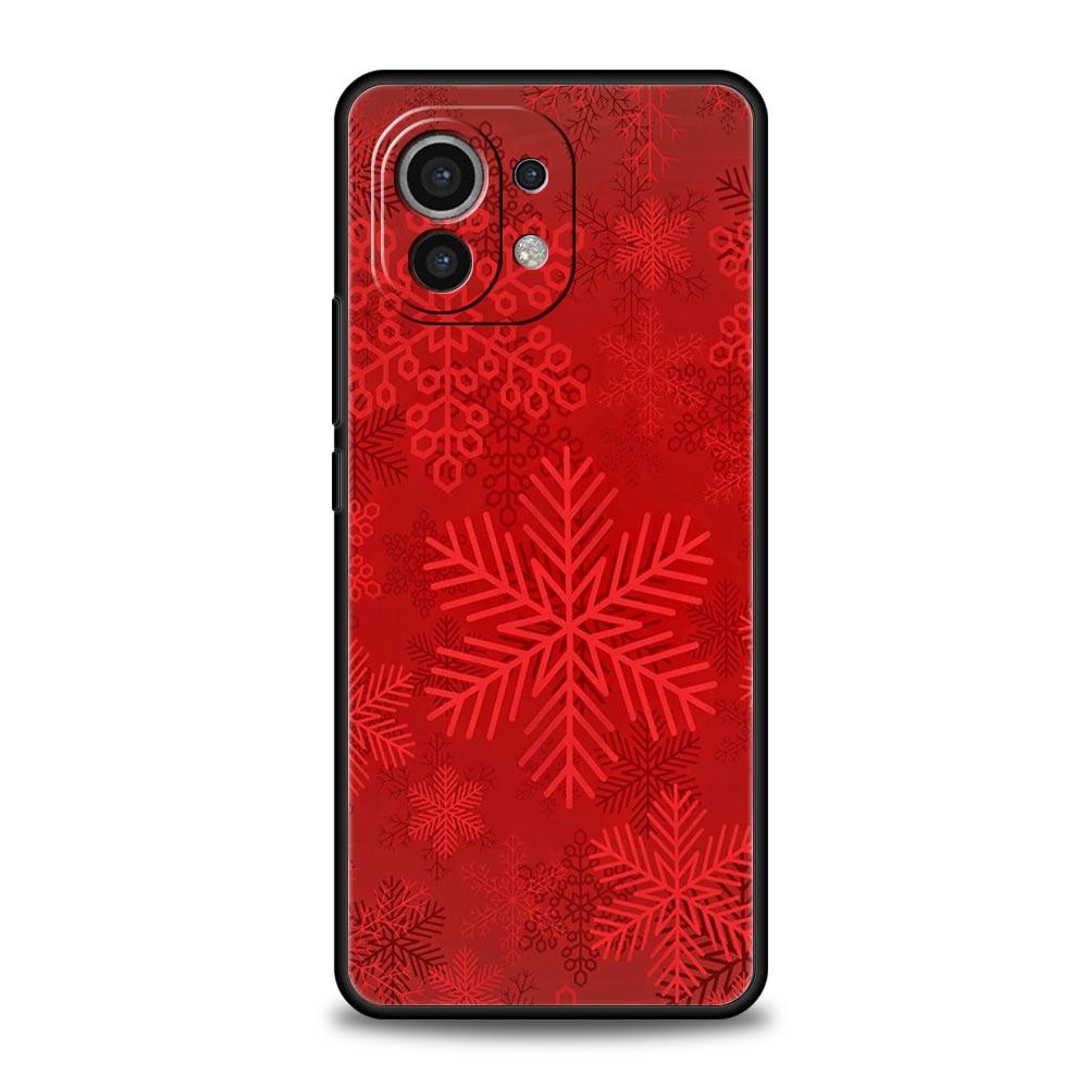 Phone Case For Xiaomi Mi 14 13 12 11 Lite 13T 12T 11x 11T 10T Pro 9T Note 10 Lite Silicone Black Cover Christmas Graphic Printed