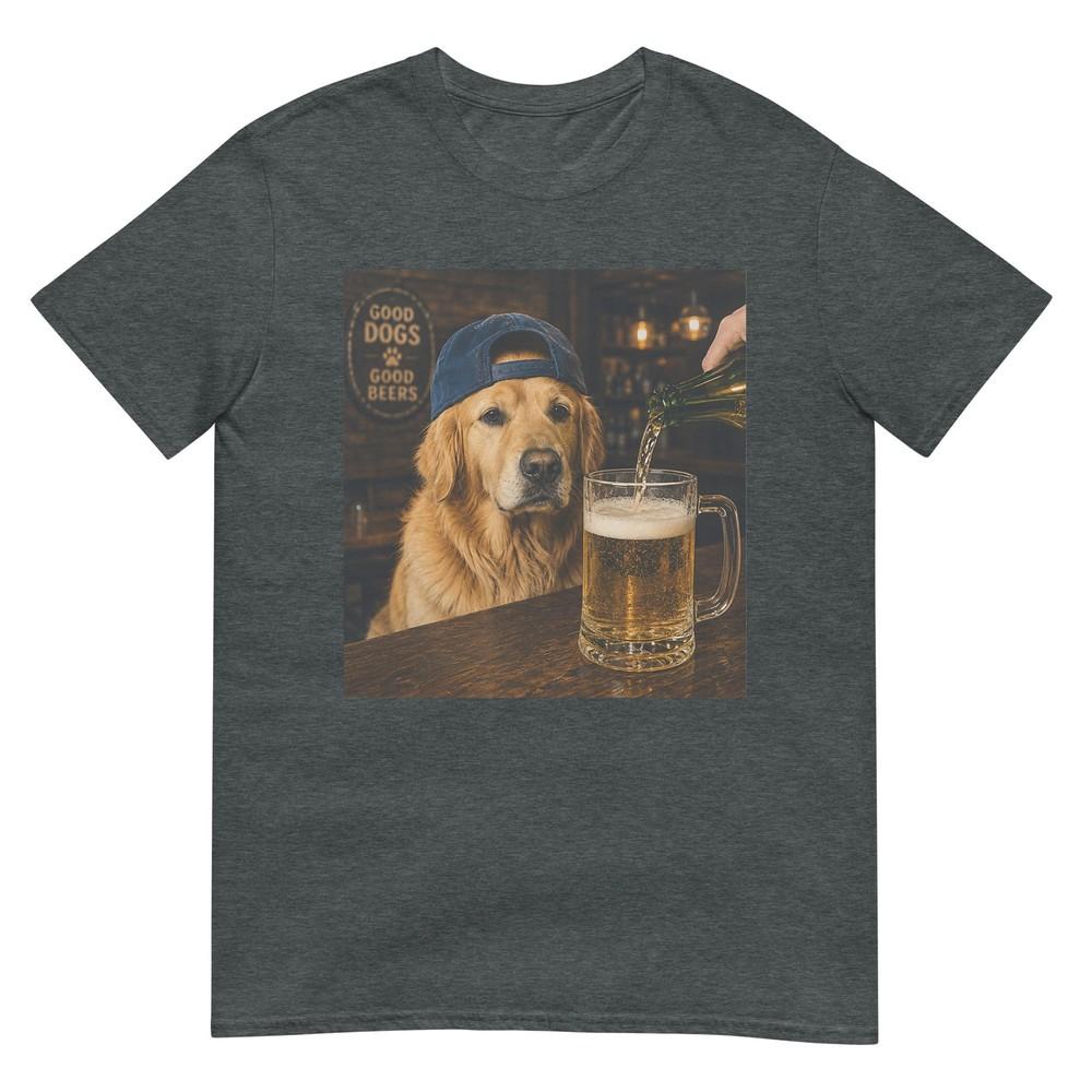 Golden Retriever trinkt Bier Lustiger Hund Bier Humor T-Shirt