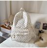 Korean Style Girls Backpack With Bow Pattern For School And Travel Purposes