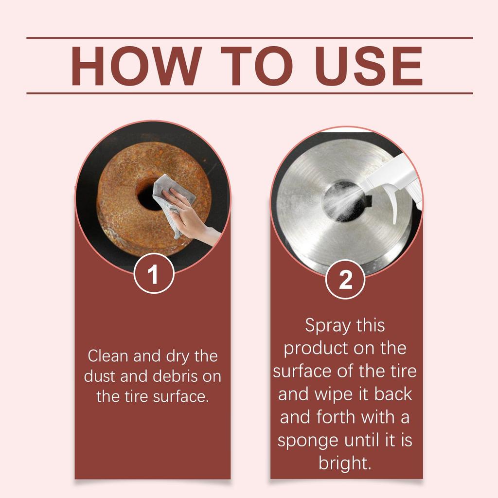 120ml Car Wheel Rust Remover Cleaner Car Tire Steel Rim Cleaner Stain Remover & Rust Maintainer