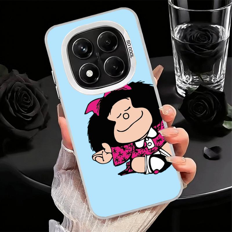 

Mafalda Cartoon Cute Soft Phone Case for Xiaomi Redmi Note 13 14 15 Pro Plus 12S 12 11S 11 11T 10S 10 Shockproof Cover Back Shel Redmi Note13ProPlus