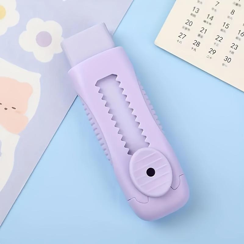 

1pc Macaron-Inspired Push-Pull Eraser Assorted Colors, Ideal for Art & Office Use фиолетовый