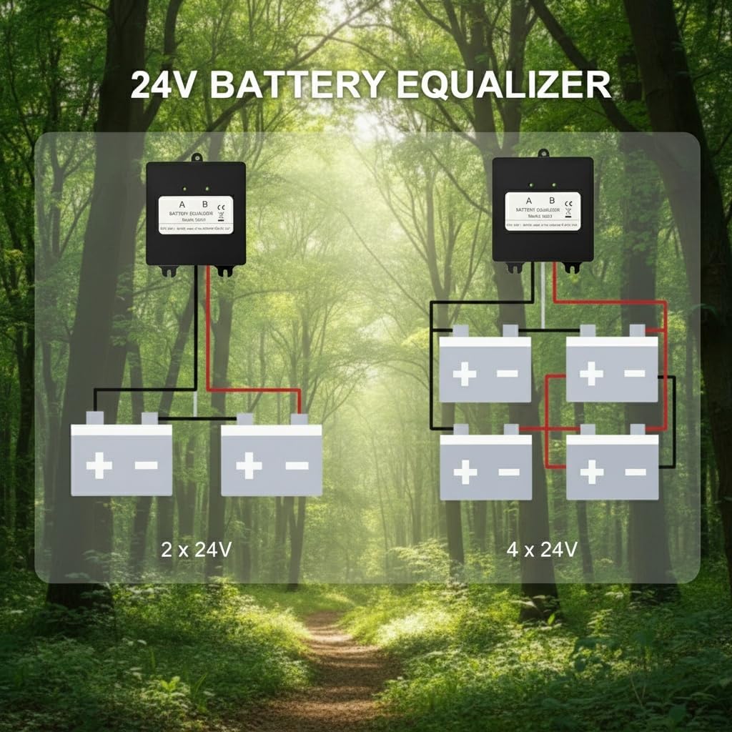 HA01 Battery Equalizer LED Display for N x 12V Batteries Balancer 24V 48 V Voltage Balance Battery Charger Regulators Series Parallel,Optimizing