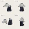 Girl Spring Dress Up Kids Cotton Long Sleeve Suit With Lace Trim For Ages 3 To 8