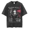 T-shirt Gioco Silent Hill Cotone Oversize Cotone Lavaggio Vintage