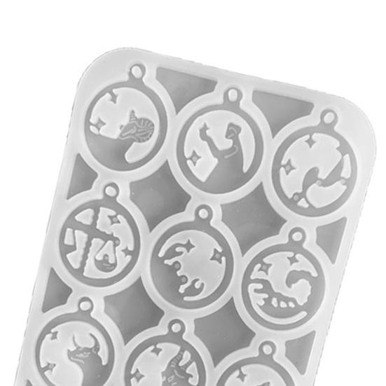 Earring Mold DIY Twelve Constellation Jewelry Mold Heat-resistant Silicone Mold for Earrings Necklaces