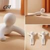 Windproof Door Fixing 2Pcs Funny Little Guy Stopper, 3D Printed Decorative Creative Housewarming Gift Stop, Novelty Human Shaped Wedge, Fun Home Decor