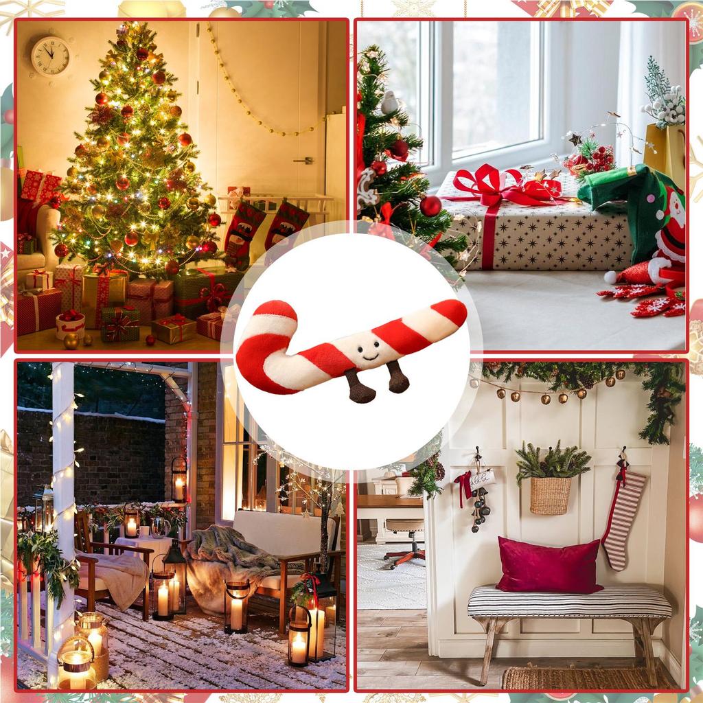 Candy Cane Pillow Christmas Christmas Plush Cushion Holiday Cushion Pillow for Home Decorators Party Planners Sofa Bedroom