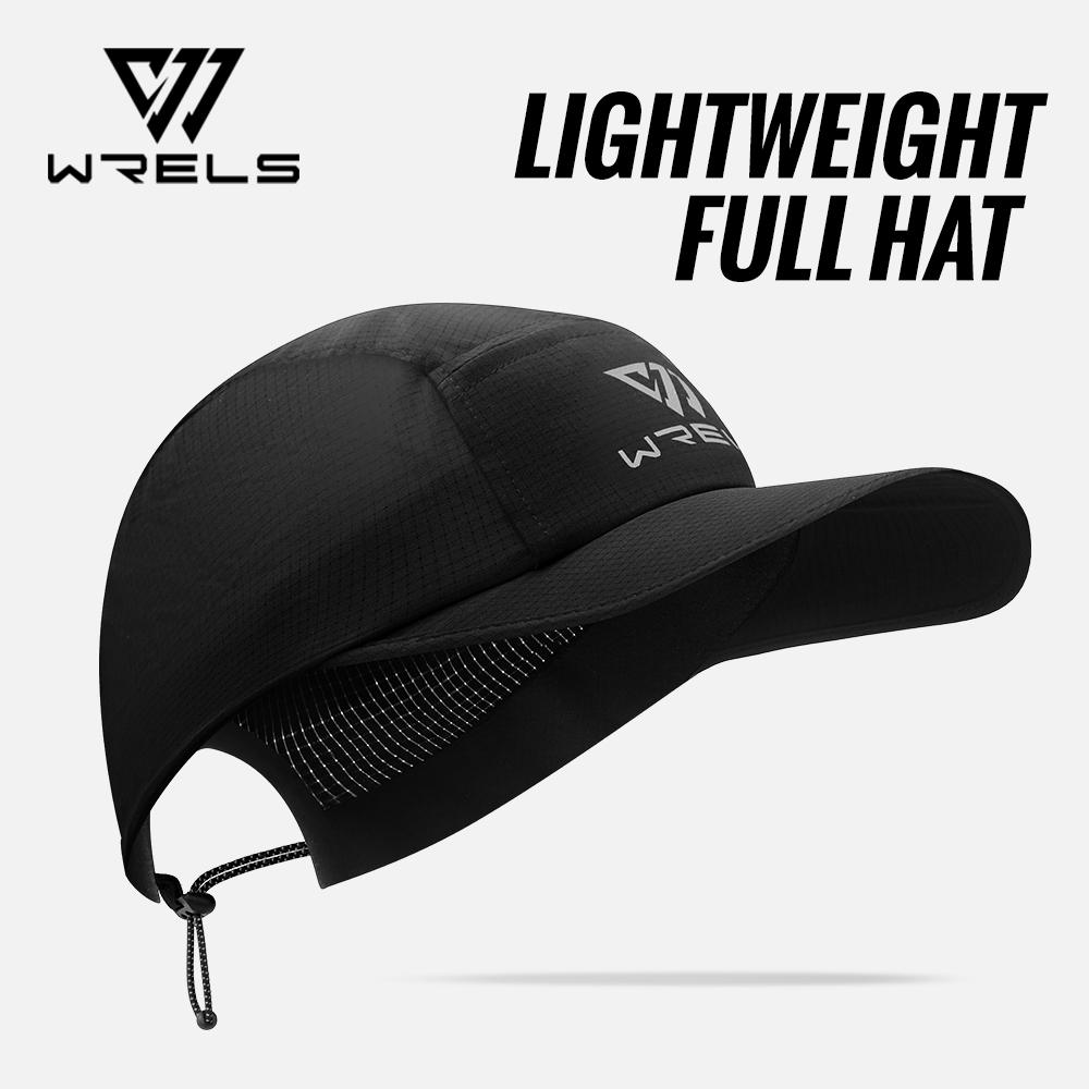 

WRELS Running Cap Lightweight Mesh Brim Tennis Cap Breathable Quick Dry Sunscreen Hat Adjustable UV Protection Baseball Cap чорний