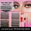Eyelash Book: Large Capacity False Eyelashes Pack with 640 Clusters in 30D/40D/50D Styles