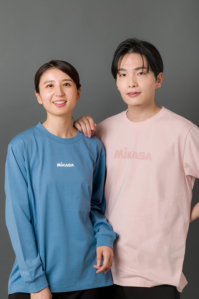 MIKASA XXL Size Long-Sleeve T-Shirt, Blue, (Unisex) 2601-BLXXL