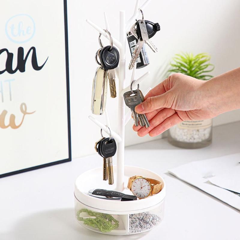 Spinning Jewelry Display Stand Multi Levels Storage Tower Holds Necklaces Earrings Pendants For Countertop