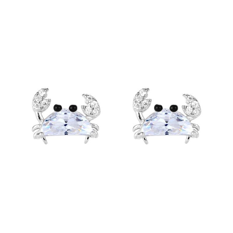 

Серьги-крабы с зажимами, маленькие и микро-серьги с цирконием, темперамент, мини-серьги для студентов, новый стиль