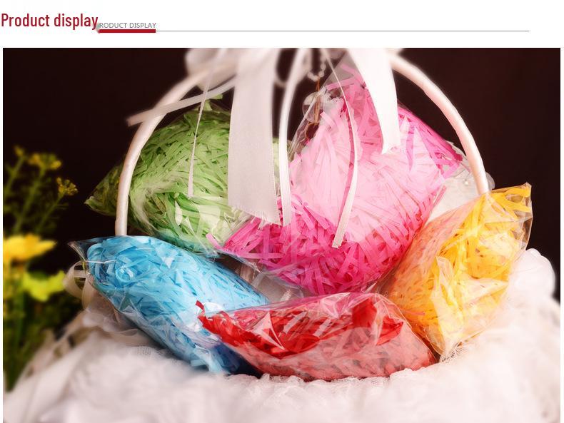 Raffia Shredded Paper Filler for Wedding Candy Boxes - Multiple Colors, 1kg