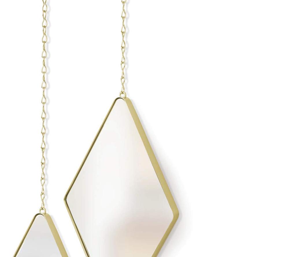 umbra Mirror Wall Hanging Mirror Wall Decoration Set of 3 Matte Brass DIMA 2358777221