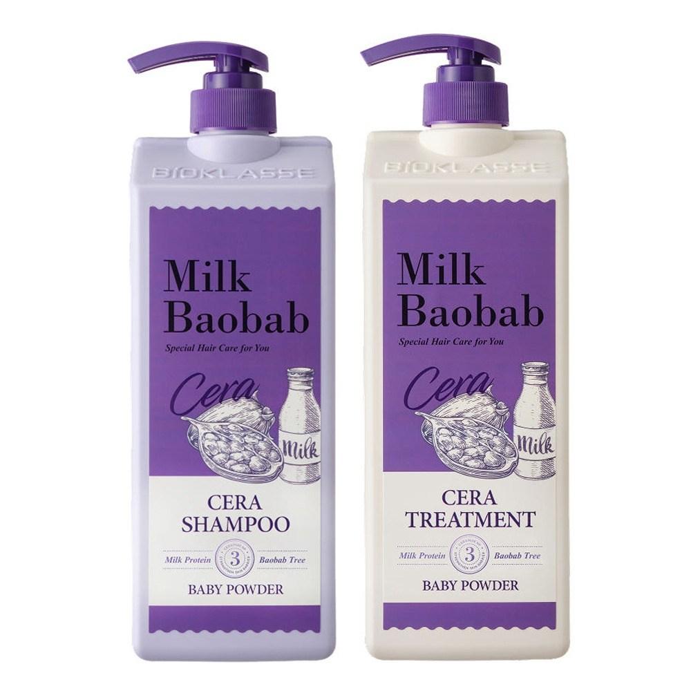 Milk Baobab Cera Shampoo Baby Powder 1200ml 1p + Cera Treatment 1200ml 1p 1 pcs 1.2L