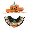 Halloweenský klobouk dýně pro mazlíčky a obojek duchů, nastavitelný gotický outfit pro kočky a malé psy, pletené kostýmní doplňky