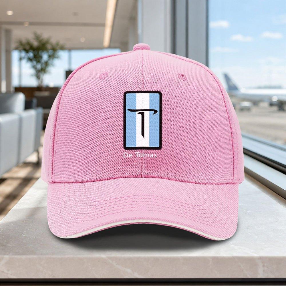 De Tomaso Logo Adjustable Sandwich Cap  Lightweight Unisex Printed Hat