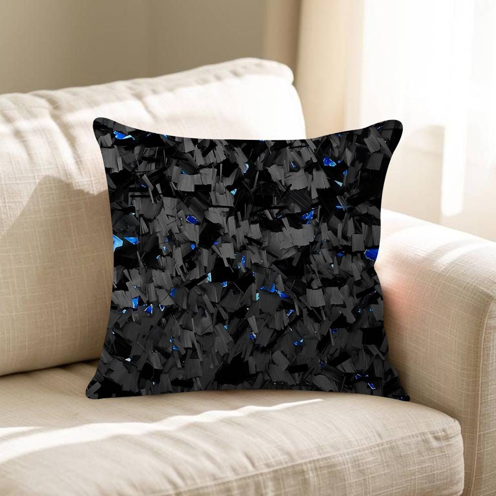 

Carbon Fiber Pillow Cover Sofa Cushion Cover Home Room Decoration Children Gift 30x30 cm