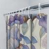 Elegant Iris Flower Pattern Shower Curtain for Home Decor - Soft Purple and Blue Floral Design Waterproof Bathroom Accessory