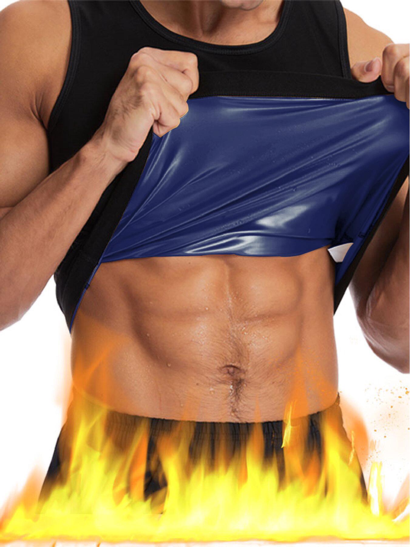 

Men s Slimming Sweat Vest: Tummy Control, One Size, Plus Options, Ideal for Running and Weight Loss. L
