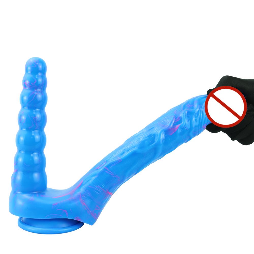 Extra-Large Dual-Headed Realistic Double Tube Dildo for Deep Insertion
