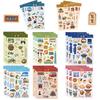 8 City Mark Stickers DIY Hand Card Mobile Phone Case Ipad Decoration Korean Ins Waterproof