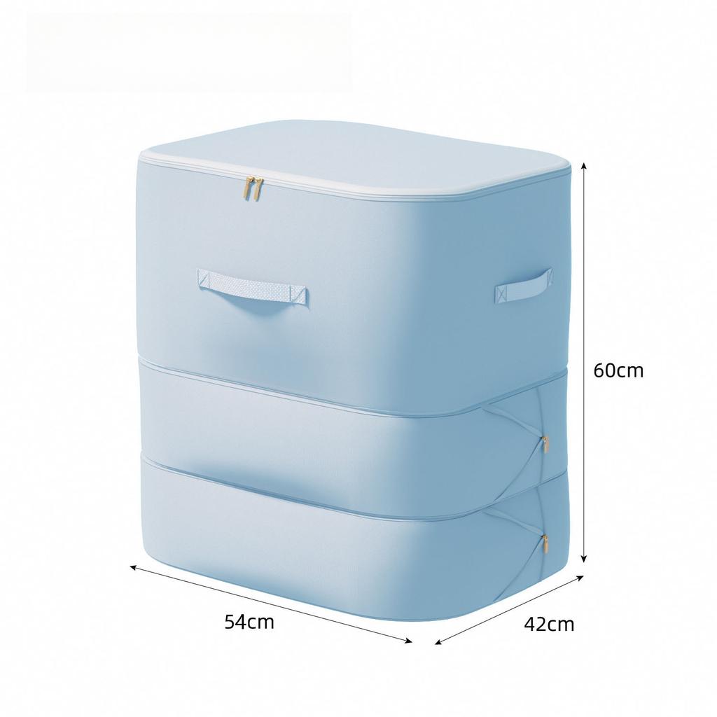 Space Saving Compression Storage Tote Bag Heavy Duty Multipurpose Rectangle Fabric Organizer for Comforters Clothes and Blankets