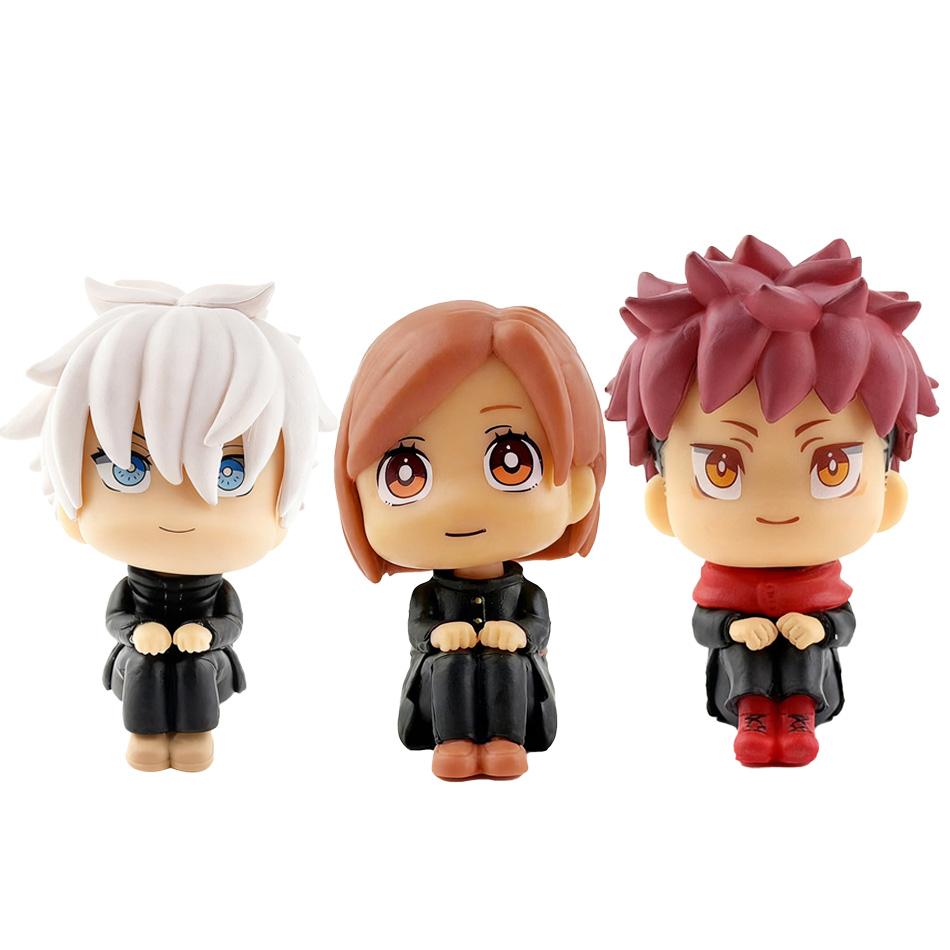 Anime Jujutsu Kaisen Figure Itadori Yuji Gojo Satori Fushiguro Megumi Kugisaki Kawaii Toy Car Decoration PVC Model ChristmasGift