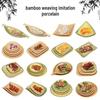 Imitation Rattan Woven Plastic Serving Plate