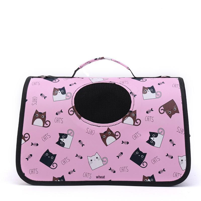 Portable Foldable Cat Carrier: Spacious, Breathable Pet Capsule for Travel