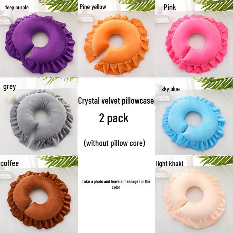 Latexový polštář ve tvaru U pro kosmetický salon: Odnímatelná, Pratelná Opěrka hlavy a Podložka na obličej pro masážní lůžko