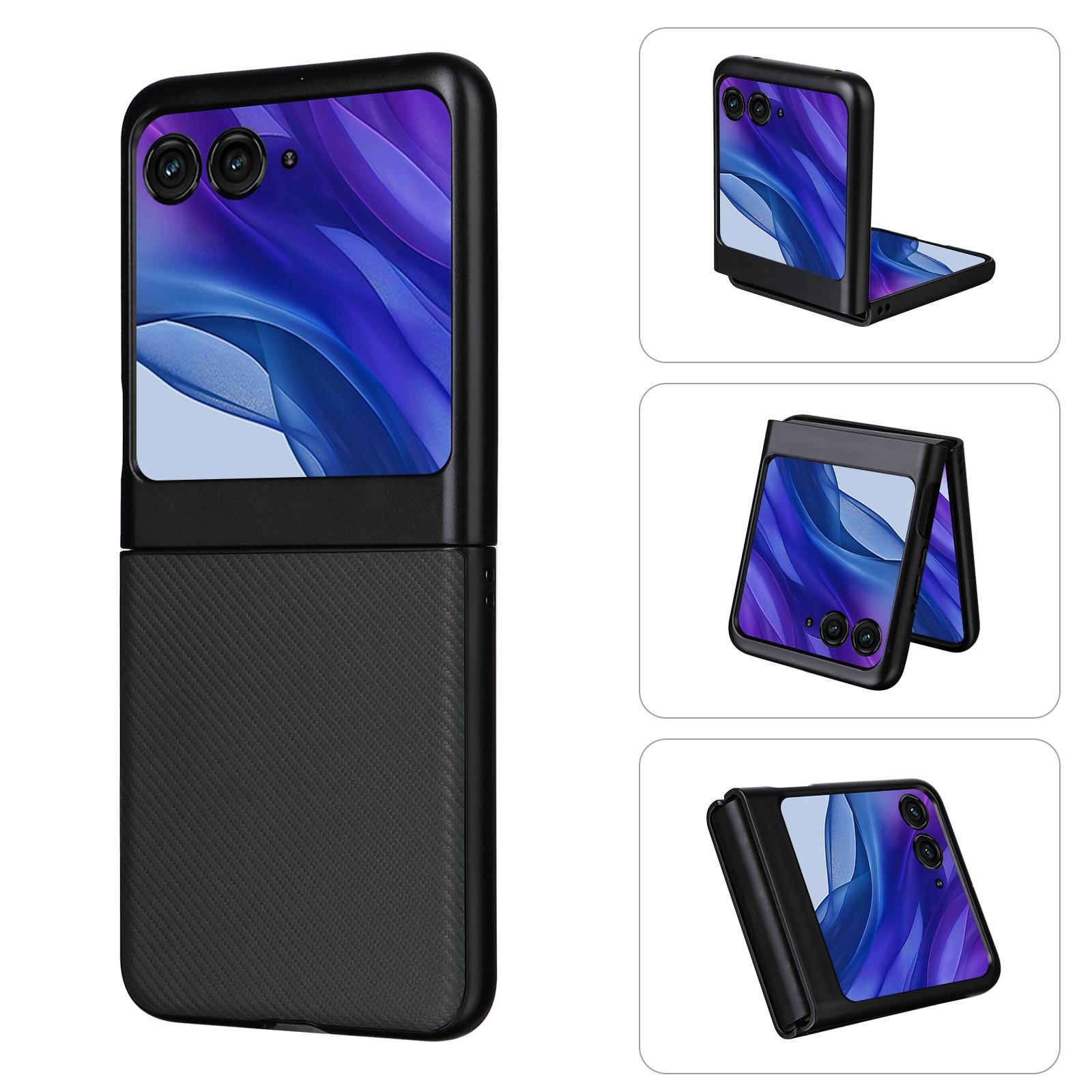 

Чехол для Motorola Razr 60/Razr 50 5G, текстура углеродного волокна, противоударный, PU+PC чехол для телефона Green